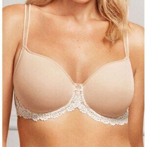 Wacoal Size 38DD Sand Nude Embrace Lace Contour Bra NEW